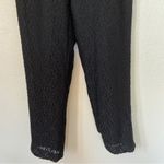 Vintage Solid Black Lace Straight Leg Pants Size 8 Photo 4