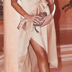 SONG OF STYLE Yuki Midi Sz XS Dress in Champagne Tan Photo 0