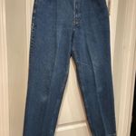 Eddie Bauer Heavyweight Blue Cotton Denim Straight Leg High Waist Jeans Size 12P Photo 1
