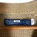 Ralph Lauren Polo  Tan Linen Knit Button Front Cardigan Sweater Size Medium Photo 8