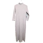 NWT Anthropologie Gray Knit Mock Neck Long Sleeve Ribbed Maxi Dress Size 1X Tan Photo 1