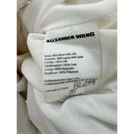 Alexander Wang  Womens Silk Short Sleeves Knee‎ Length Dress White Grey Size 10 Photo 4