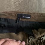 The Kooples  Genuine Suede Fringe Mini Skirt Taupe XS Photo 2