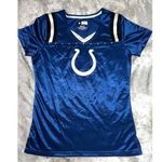 NFL Indianapolis Colts JerseyWomens Medium Blue  Team Apparel V Neck  Shirt Top Photo 0