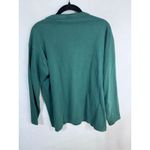 Cotton Deluxe Vintage 90s‎ Hunter Green Geo Embroidered Henley Shirt Size Medium Photo 1