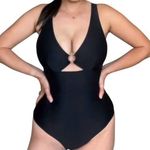 Lushious Disco One Piece Large Chest Swim Suit Black Size Splendid (2X) NWT Photo 0