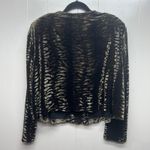 Ronni Nicole II Vintage Tiger Print Button Front Long Sleeve Womens Jacket Sz 22 Brown Photo 4