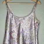 Oscar de la Renta Pink Label Lilac Paisley Satin Slip Dress L Coquette Y2K Soft Photo 1