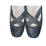 Michelle D Shoes Womens 8 Used Black Snake Skin Texture Wedge Photo 4