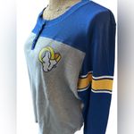 NFL Women’s Long Sleeve Waffle Knit T Los Angeles Rams Blue Size XL Photo 2