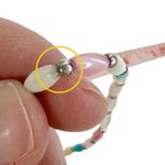 Pearlescent Tubular Acrylic Pastel Beaded Necklace and Bracelet Set Blue Photo 4