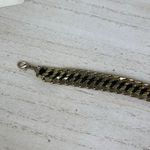 Source Unknown Gold Tone Chain Link Bracelet Black Braided Satin Cord Adjustable NWOT Photo 4