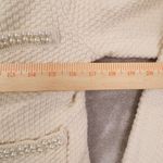 House of Harlow 1960 Cream Pearl Trim Long Sleeve Cardigan Women's Small Photo 3