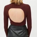 Urban Outfitters  BDG Kiara Open Back Ribbed Long Sleeve Top Size Small NWOT $60 Photo 1