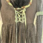 Current/Elliott NWOT Black Lace Dress with Green Accents Myths and Legends Photo 4