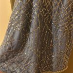 Saylor Goldy Sequin Beaded Mini Cocktail Dress in Gray Photo 5