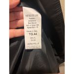 Authentic Vintage De Luxe Italian Black Leather Jacket Sz Women 44 M Zippers Size M Photo 7