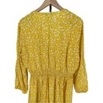 Collective Concepts Long Sleeve Button Front Floral Print Dress Yellow Floral XL Photo 7