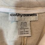 Cathy Daniels  Linen Blend Beige Cream Capri High Rise Cropped Ankle Pants Photo 7