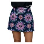 J. Crew‎ Straight Pencil Slant Pockets Medallion Navy Skirt 0 Urban Colorful Blue Photo 1