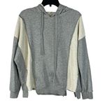 VICI Small Hooded Sweatshirt Hoodie Dolman Sleeve Step Hem Sparkly Gray Stretch Photo 0