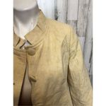 Willi Smith  Beige Cropped Ruffle Collar Jacket Size 8 Photo 4