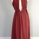 Revelry Eliza Chiffon Rosewood Pink Mauve Bridesmaids Prom Full Length Dress 2 Photo 7
