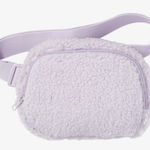 PURPLE FLEECE SHERPA CROSSBODY FANNY PACK Photo 0