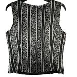 Vintage 90s Scott McClintock Top Womens 6 Black Brocade Floral Stripe Victorian Photo 5