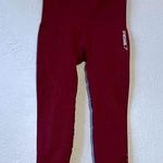 Gym Shark Perforated Energy Leggings Red  SZ Small Dry Photo 0