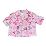 Coquette Pink Bow Pajamas Womens Medium Boxers Set PJS Sleep Lounge Photo 2