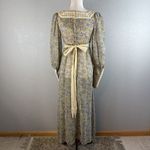 Gunne Sax Black Label Vintage Floral Cottage Prairie Dress Size 9 S Long Sleeve Photo 7