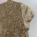 Revelry Gold Sequin Crop Top Extra Small Style 2454 Evening Wedding Bridesmaid Size XS Photo 9