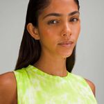 Lululemon NWOT All Yours Crop Cotton Tank in Marmoleado TieDye Eccentric Lime Photo 2