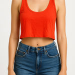 Urban Outfitters  Out From Under Size Large Orange Crop Tank Top. Photo 0