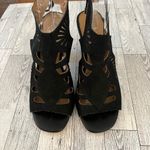 Franco Sarto  Carolina Black Lace Up Open Toe Leather Sandals Women’s 7.5M Tie Photo 1