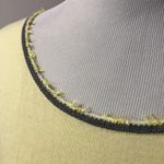 Escada Top Sweater Tank Thin Knit Sleeveless Yellow Wool Size 42 Photo 3