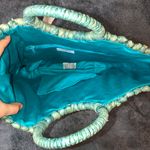 Ann Taylor Super Cute Loft Turquoise Straw Tote Photo 3