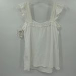 Style & Co NWT  Embroidered Flutter-Strap Tank‎ Top White Medium (Z155) Photo 1