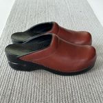 Lands' End Lands’ End Cognac Brown Leather Clogs Mules Size 9 Photo 1