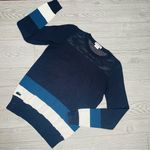 Lacoste Lacost blue and white stripe crew neck pull over sweater shirt size 36 Photo 0