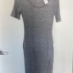 Akira 🆕 Gray Ribbed Midi Bodycon Dress Photo 0