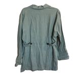 J.Jill  Jacket Topper Button Front Shirt 100% Linen Flax Seafoam Green Small Photo 1