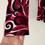 Classiques Entier Silk Red and Black Ruched Long Sleeve Blouse Photo 9