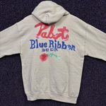 Pabst Blue Ribbon Beer Watercolor Art Bouquet Promo Hoodie M  Photo 2