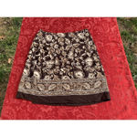 Kathie Lee Collection  Brown‎ Faux Wrap Skirt Size 12 Vintage Midi Floral Photo 4