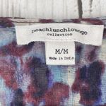 BeachLunchLounge  Top Womens‎ Medium Multi Button Down Semi Sheer Colorful Blouse Photo 3
