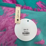 Tyche NWT  One Shoulder Maxi Dress Turquoise Blue Pink Splatter Pattern Medium Photo 7