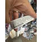 ZARA  Women's Sheer Paisley Metallic Oversized Bubble Sleeves Hi Lo Hem Blouse S Photo 6