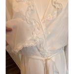 Linea Donatella  White Ivory Lace Peignoir Set Nightgown Robe XL Wedding Lingerie Photo 2